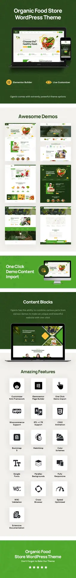 Ogenix Organic Food Store WordPress Theme